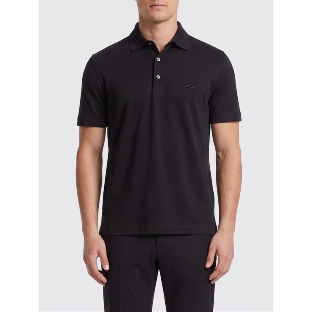 Zegna Polo Shirt Men Black 1